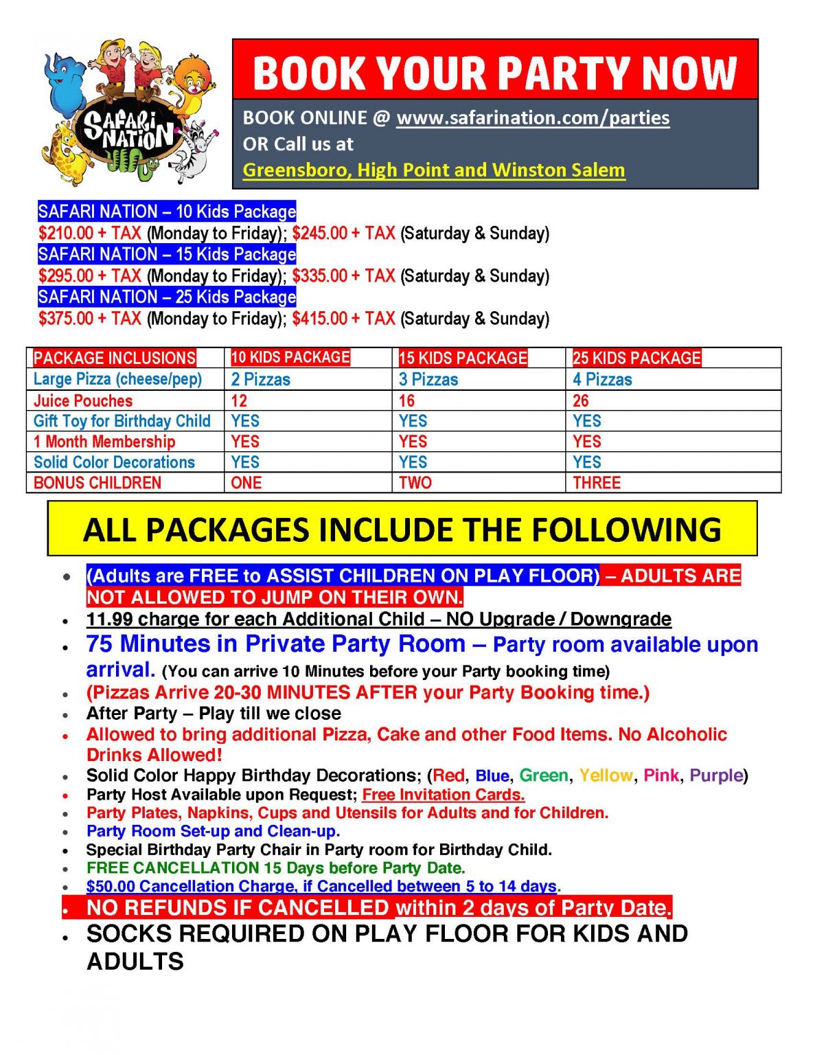 safari nation greensboro coupons