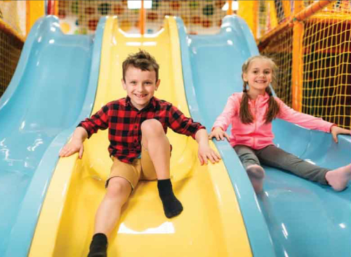 Safari Nation Is a large indoor playground with inflatables, jungle gyms, a  zip line, …