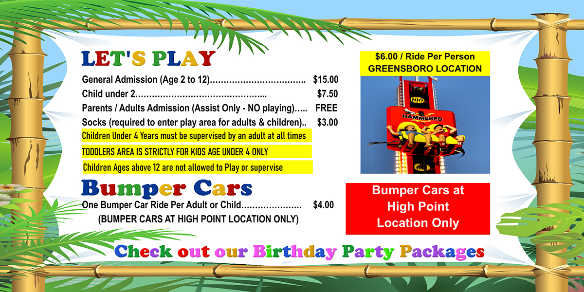 bounce places for birthday parties